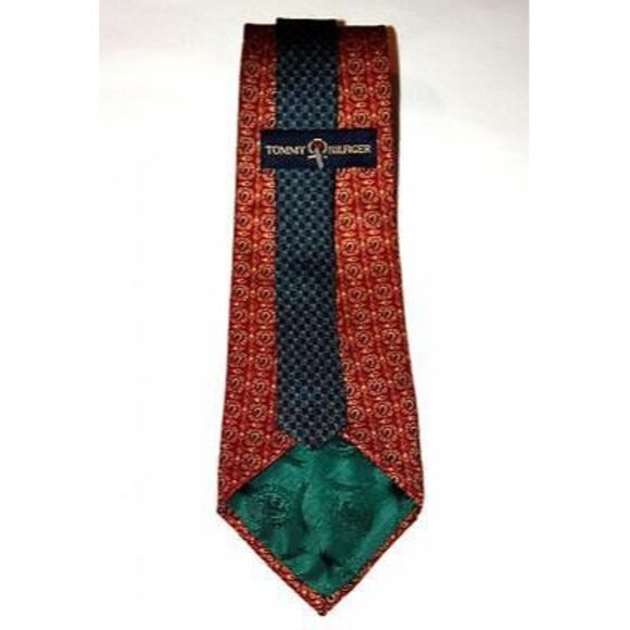 TOMMY HILFIGER Italy SUIT Dress TIE Paisley 100% SILK Made in USA